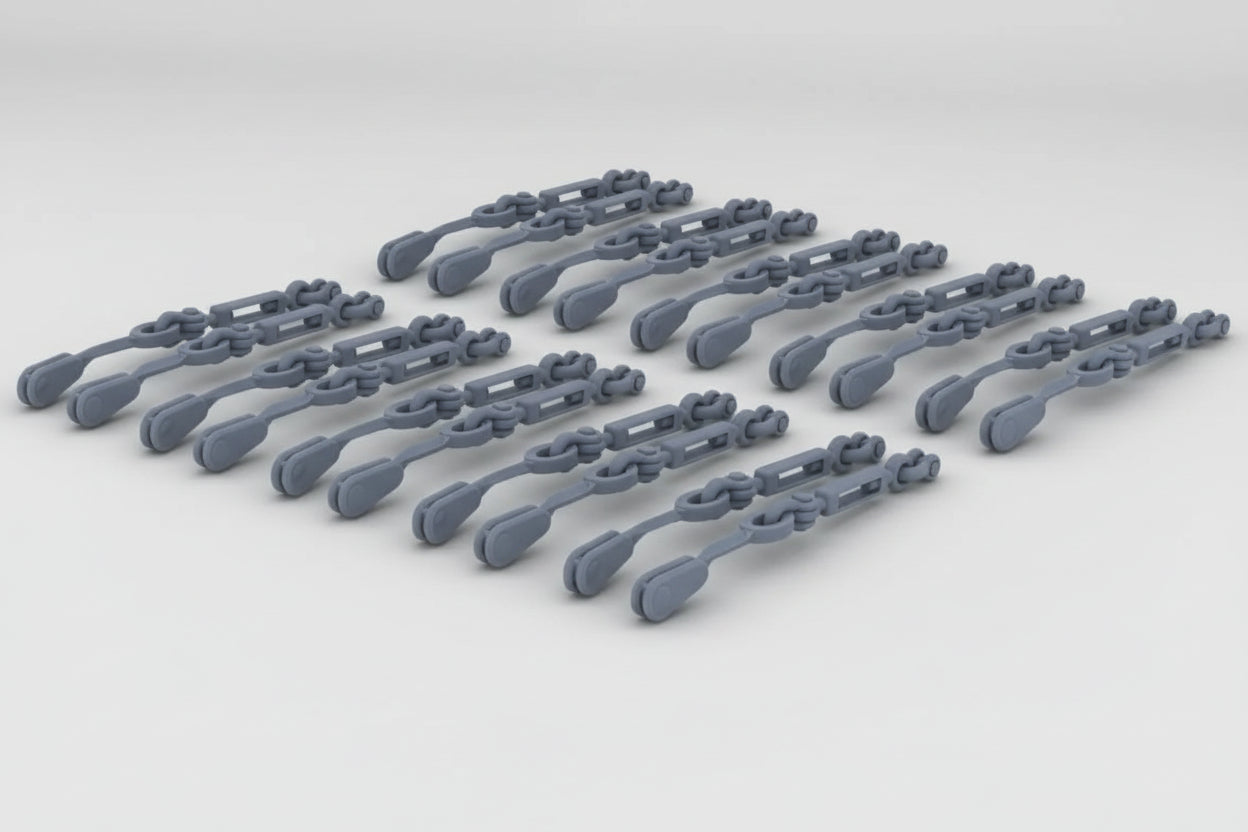 1/48 DKM U-Boot Turnbuckles Set (20pcs)Resin3Dinteractive