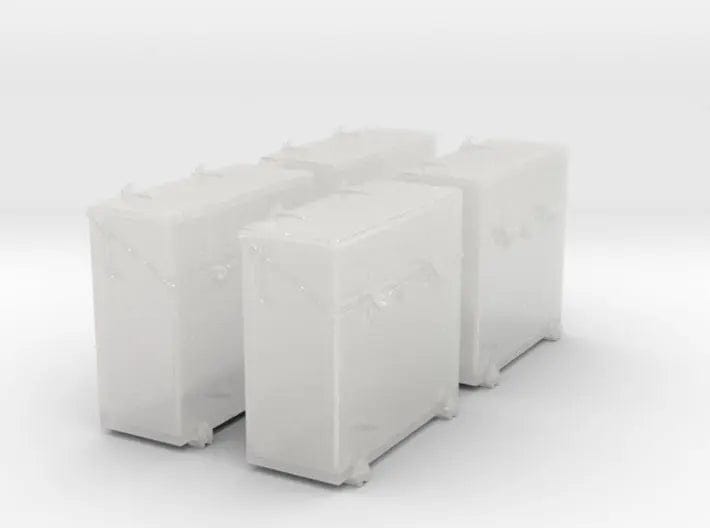 1/48 IJN storage box 25mm triple set 4pcs - distefan 3d print