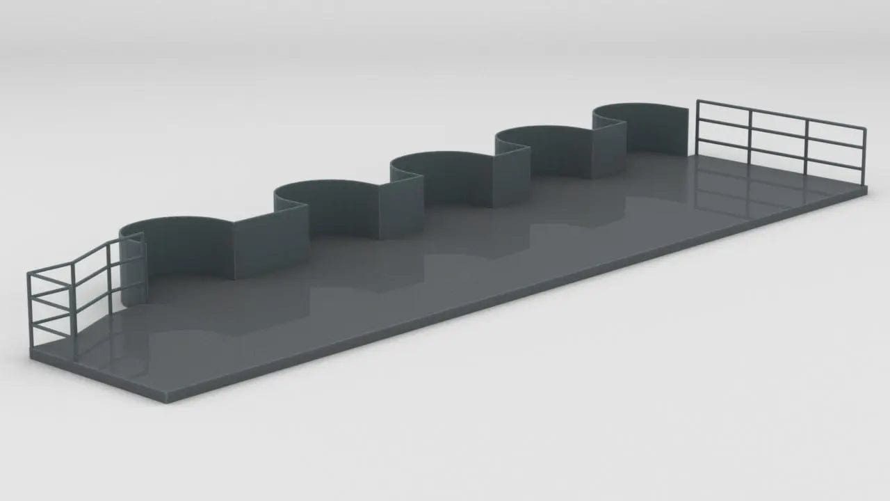 1/48 USS Enterprise Side Hull Tub Platform for Oerlikon 20mm (Station) 3dspro