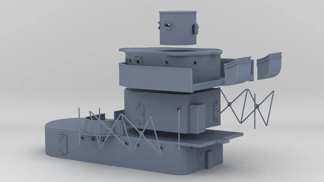1/48 USS Sims (DD-409) Superstructure - distefan 3d print