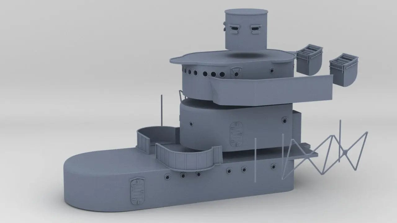 1/48 USS Sims (DD-409) Superstructure - distefan 3d print