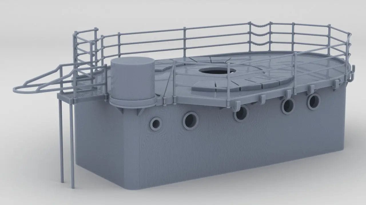 1/48 USS Ward Aft Deck House - distefan 3d print