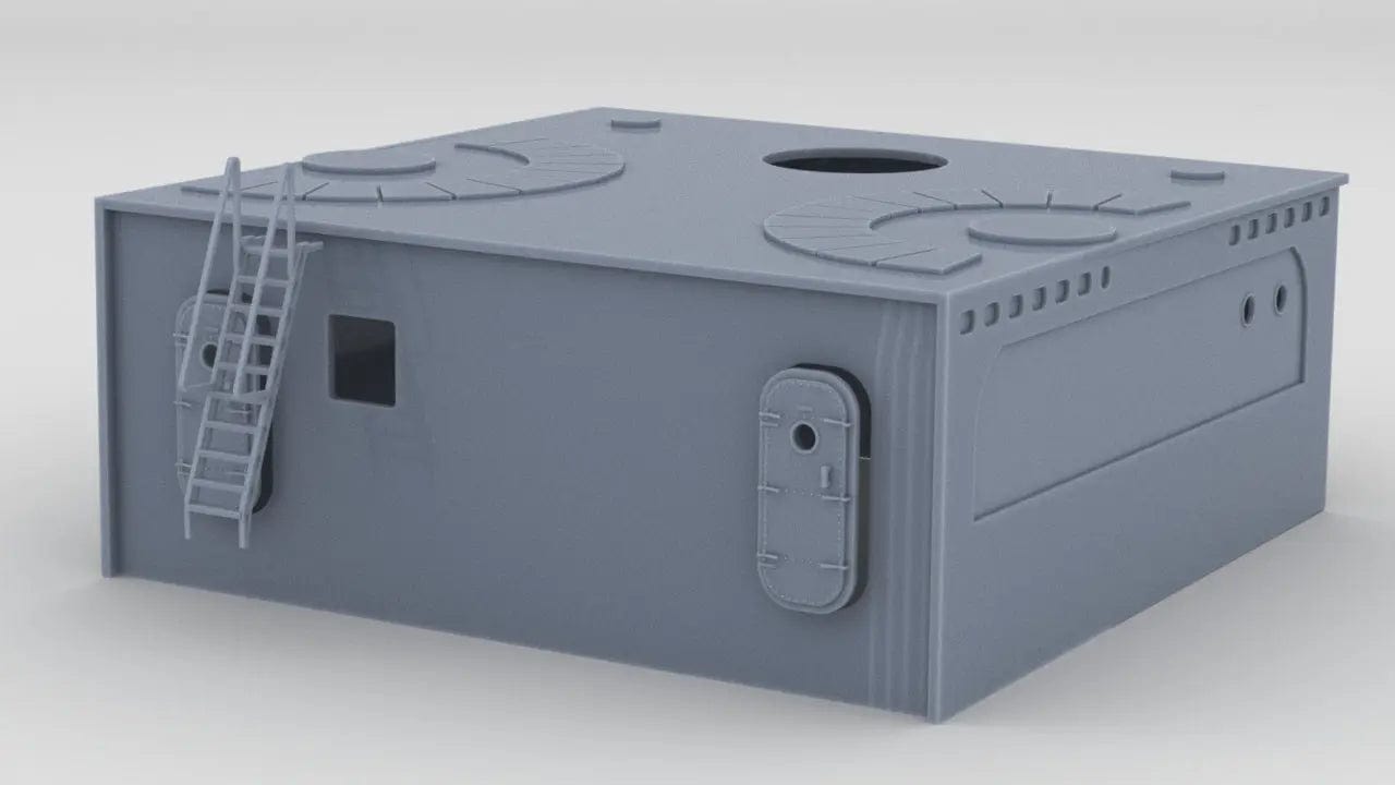 1/48 USS Ward Mid Deckhouse - distefan 3d print