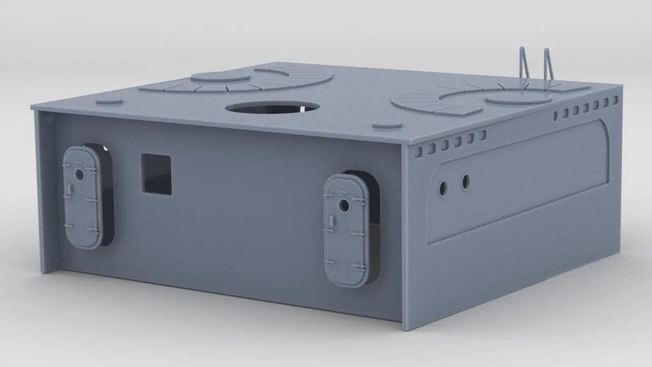 1/48 USS Ward Mid Deckhouse - distefan 3d print