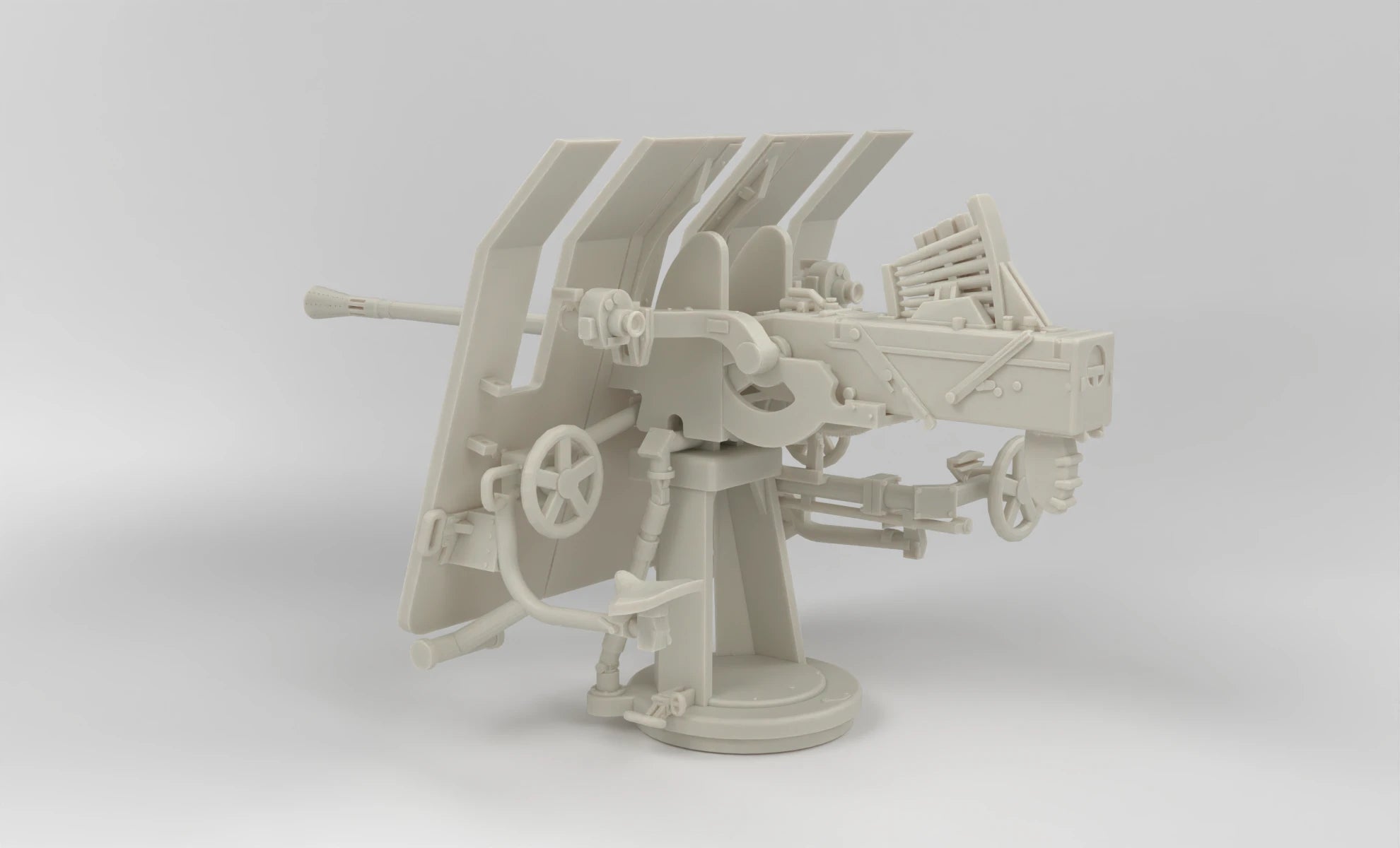 1/5 DKM barrel for 3.7cm flak M42 single mount 3dspro