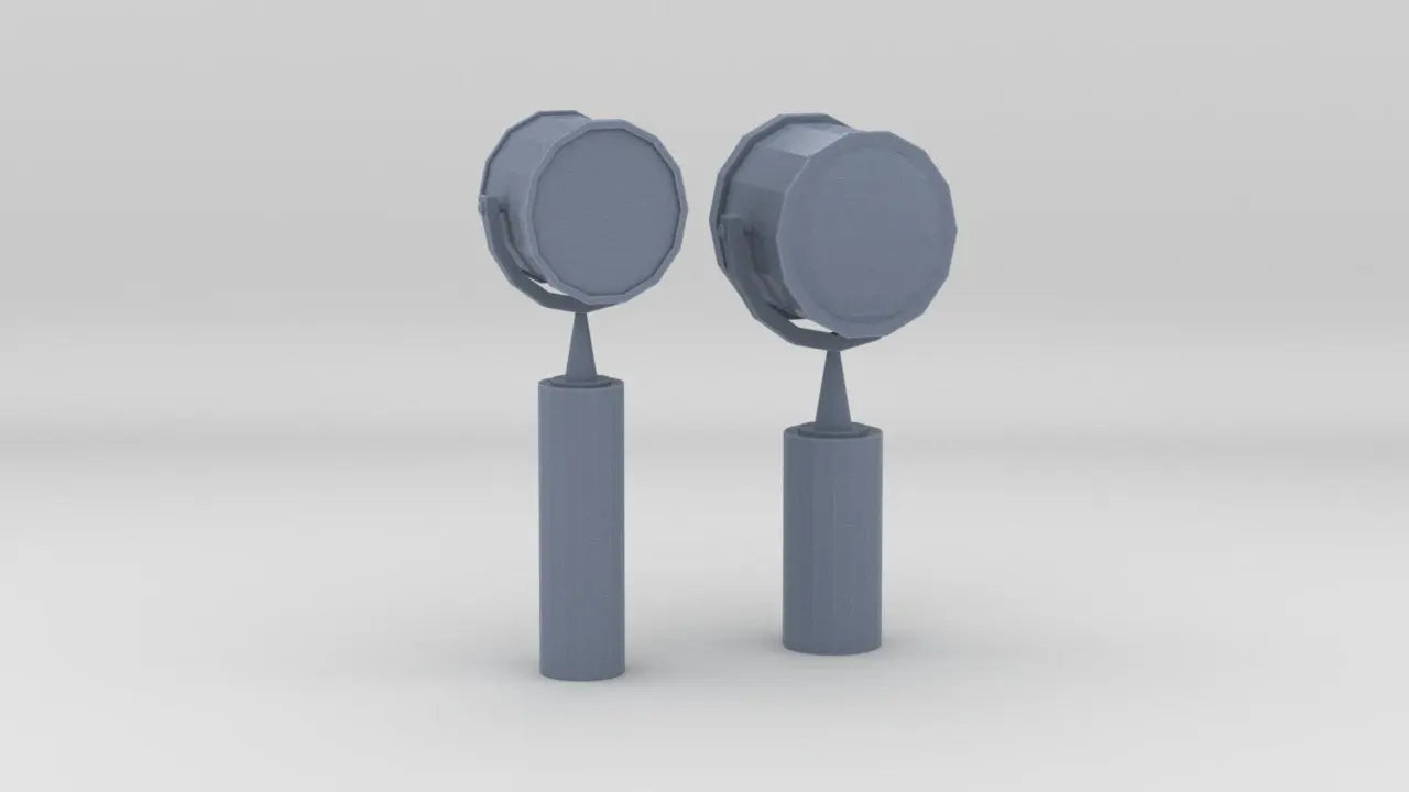 1/50 YTB Tugboat Searchlight Set (2pcs) - distefan 3d print