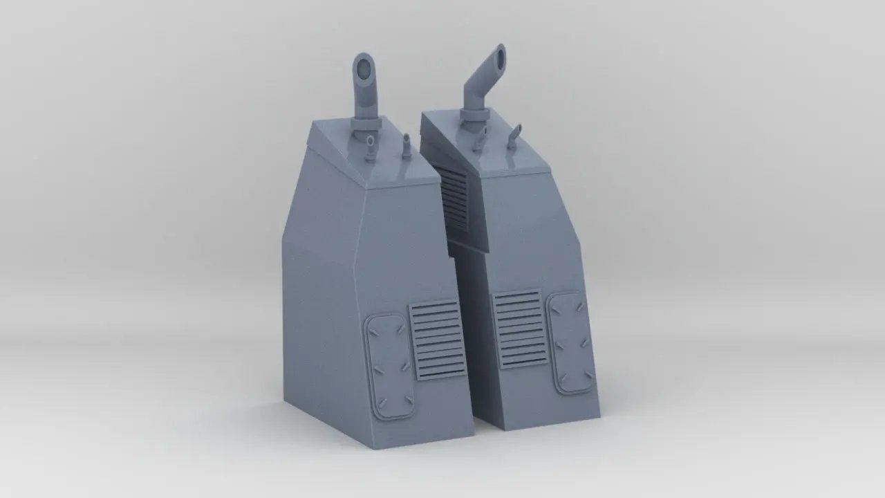 1/50 YTB Tugboat Stack House Set (2pcs) - distefan 3d print