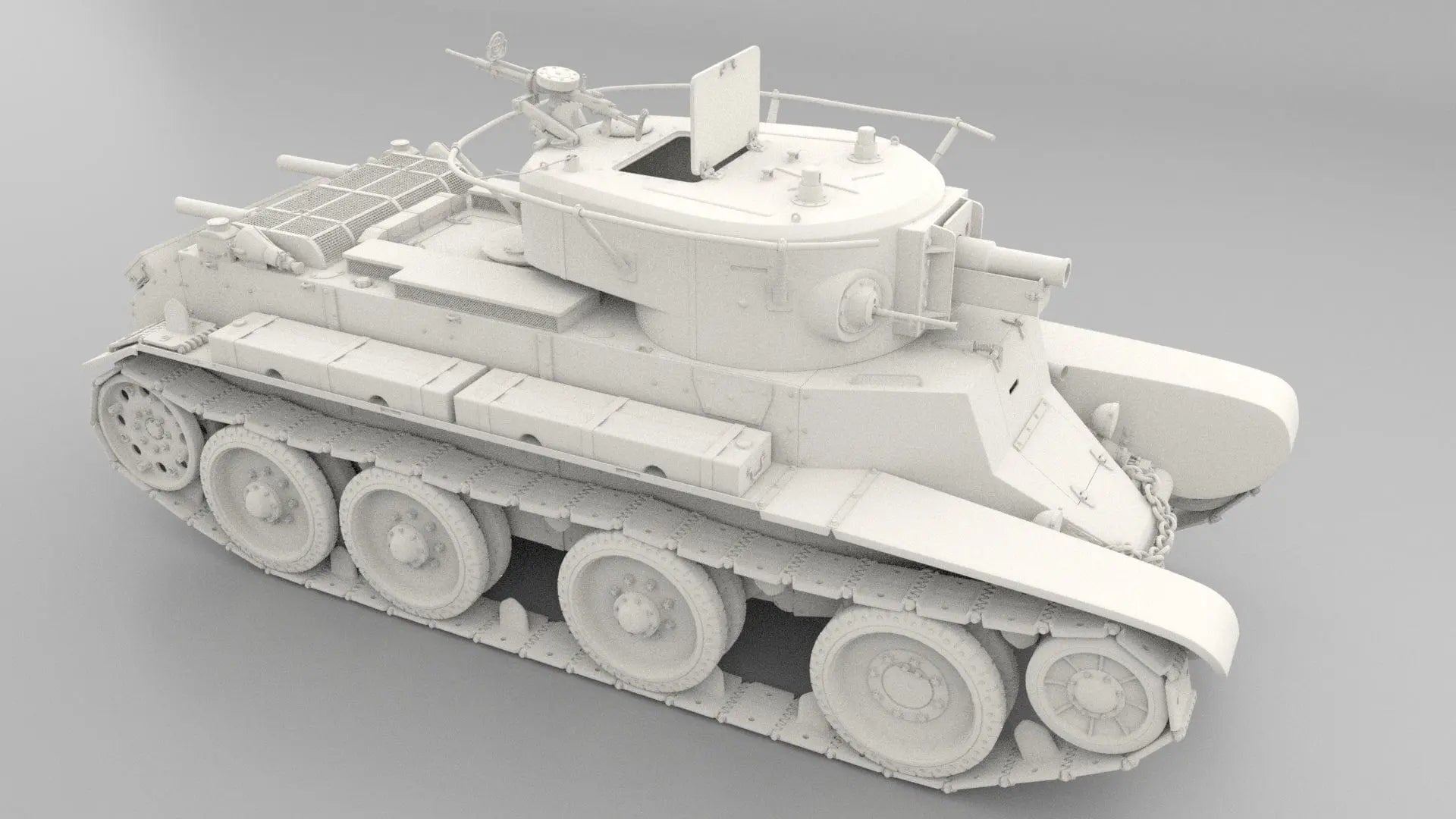 1/6 BT-7 Tank - Shovel (3D Printed) - Soviet Tank Model Parts