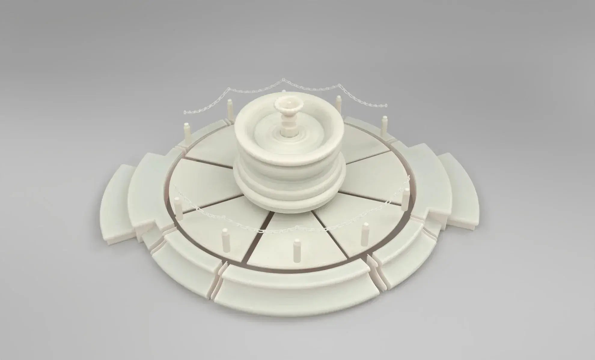 1/6 Czechoslovak Fountain, chateau Zákupy Kit - distefan 3d print