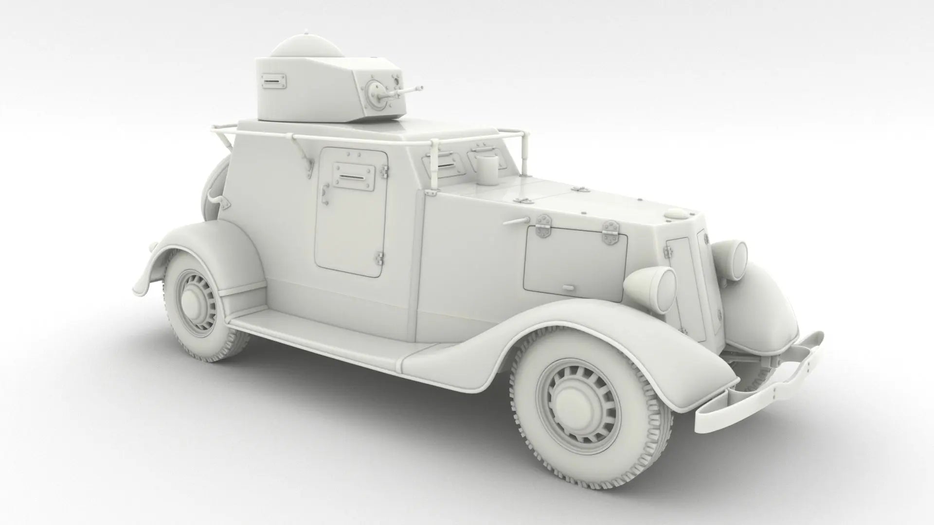 1/6 Russian BA20 Armor Car Set 3dspro