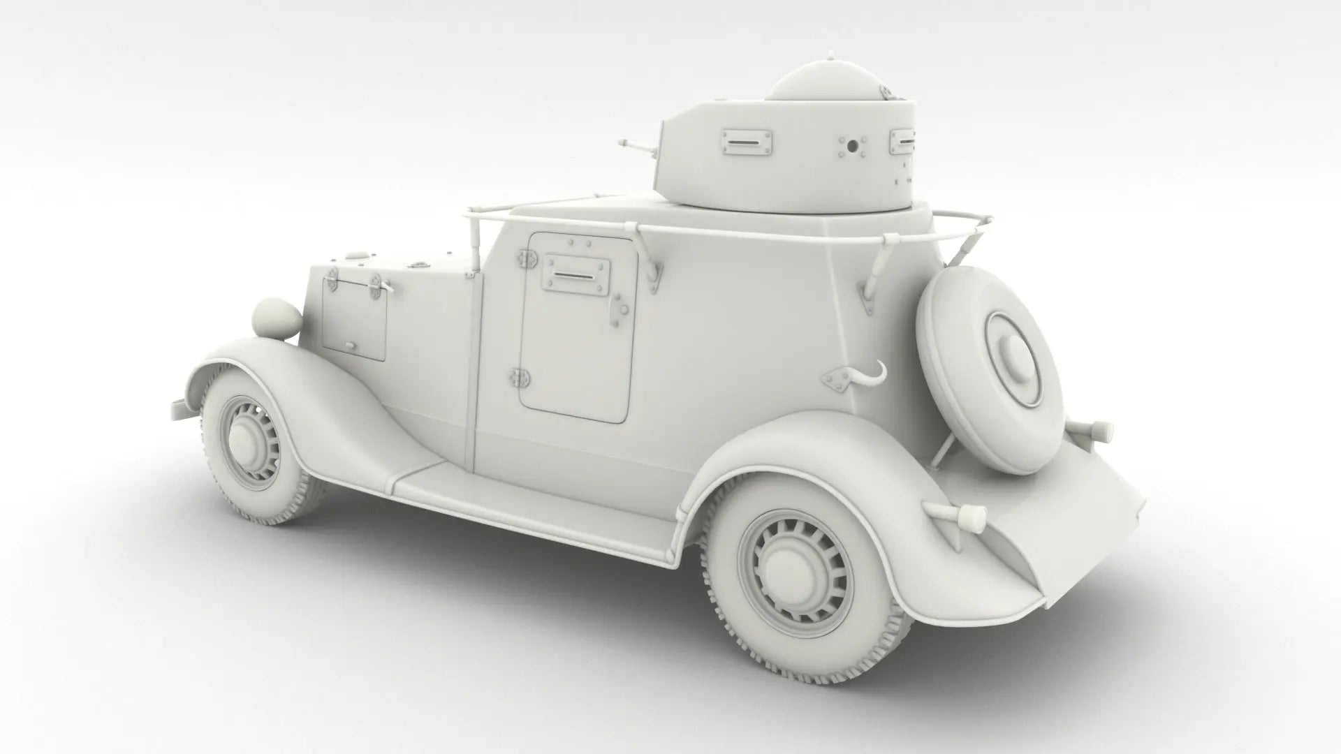 1/6 Russian BA20 Armor Car Set 3dspro