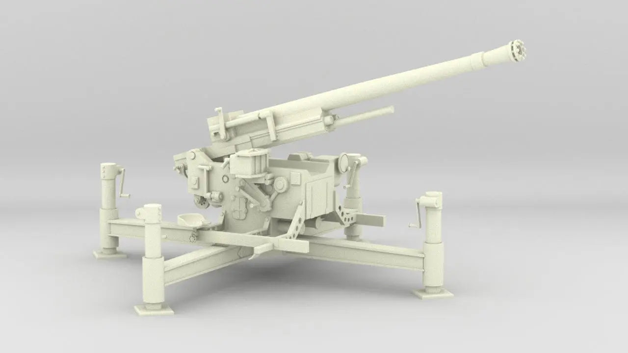 1/6 Skoda 75mm Model 1937 AA Cannon Kit - distefan 3d print