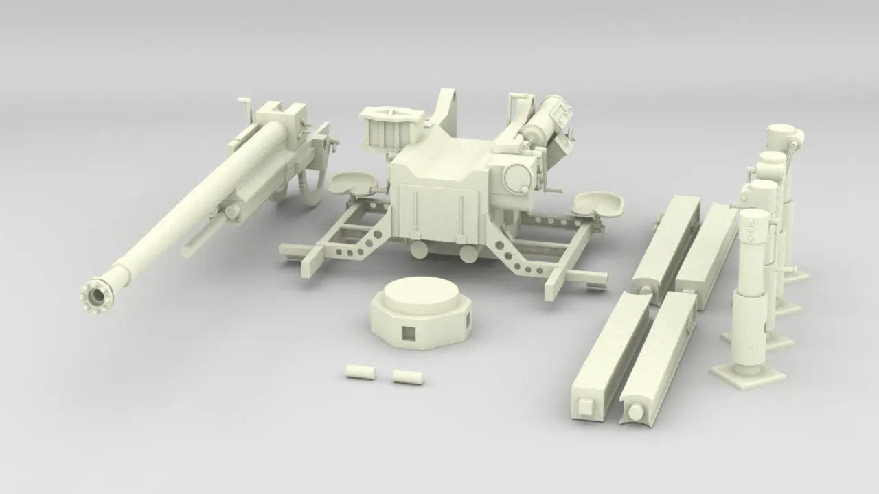 1/6 Skoda 75mm Model 1937 AA Cannon Kit - distefan 3d print