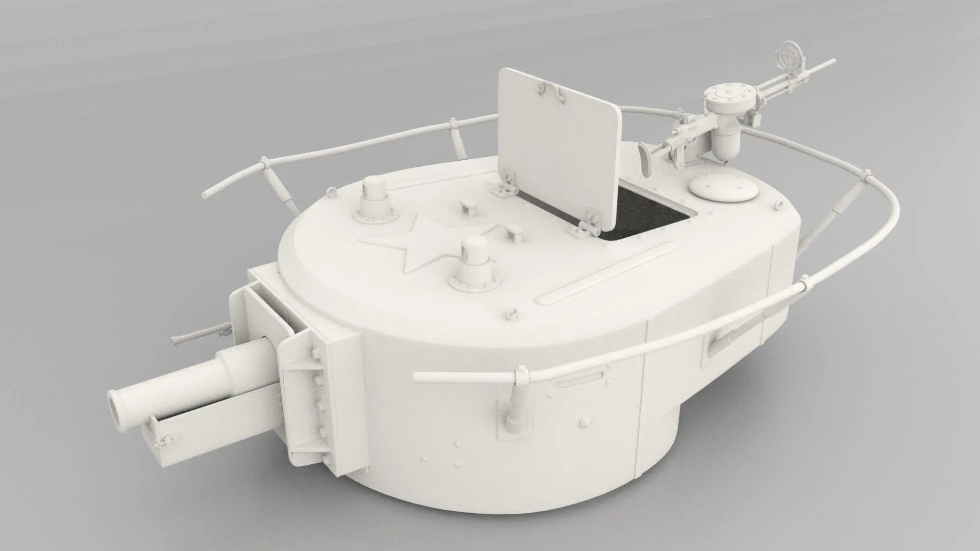 Arm Your BT-7A: Superbly Detailed 1/6 Soviet BT-7A - Turret Guns Set (Unpainted)