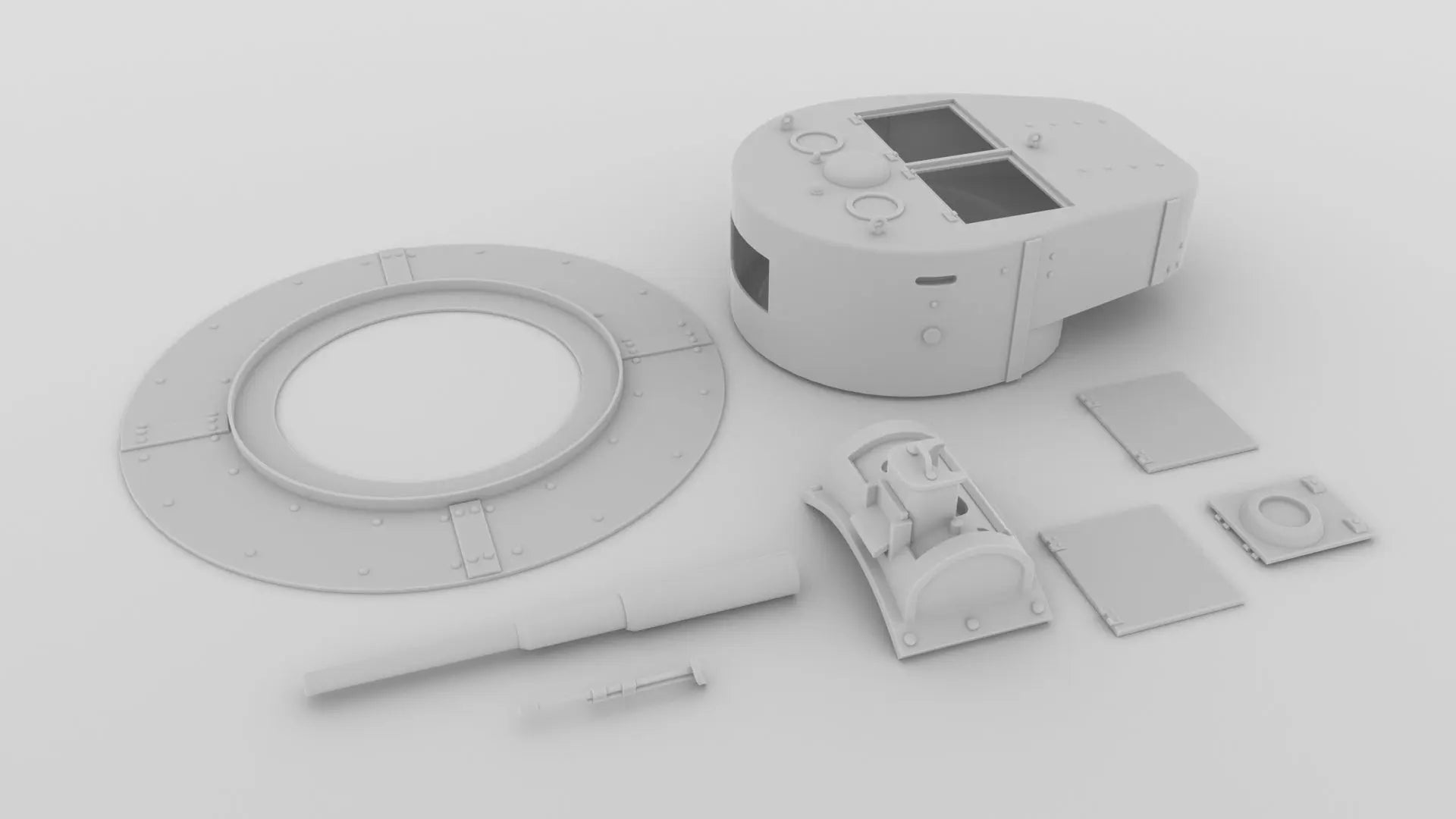 1/6 Soviet T-26 Bunker Turret 3dspro