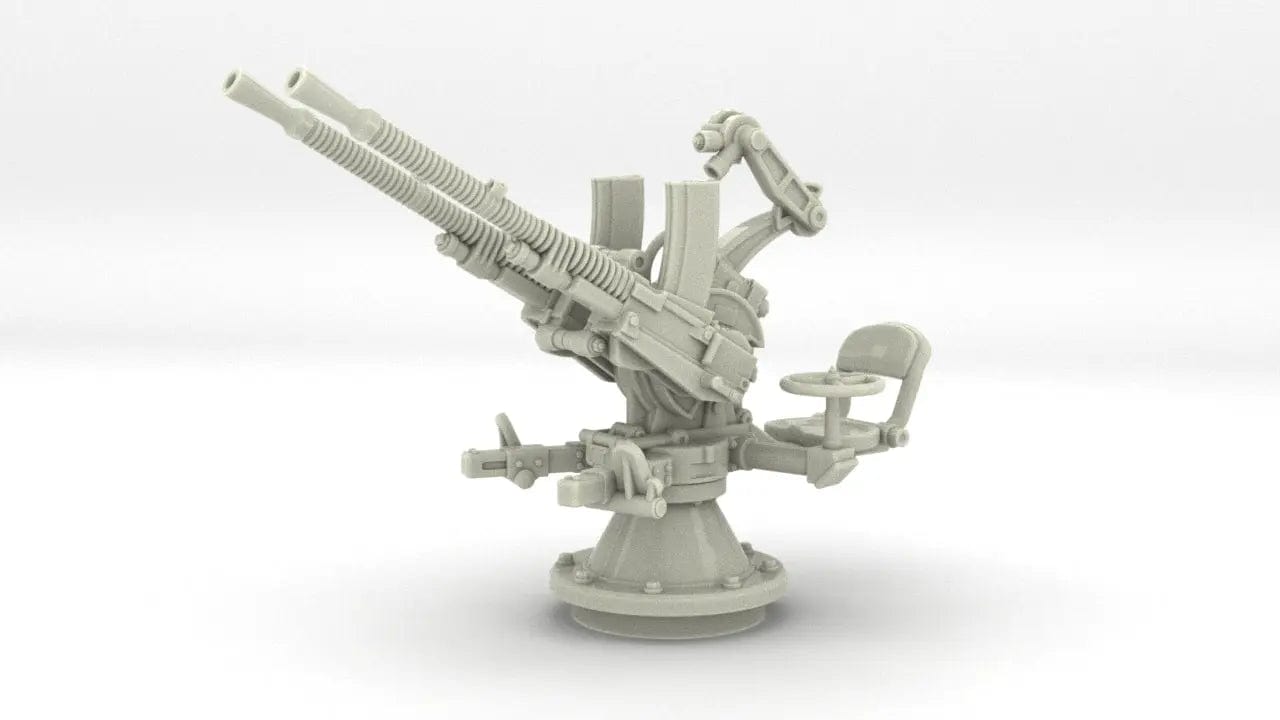 1/6 Belgium Twin AA Gun Hotchkiss 13.2mm Set - distefan 3d print
