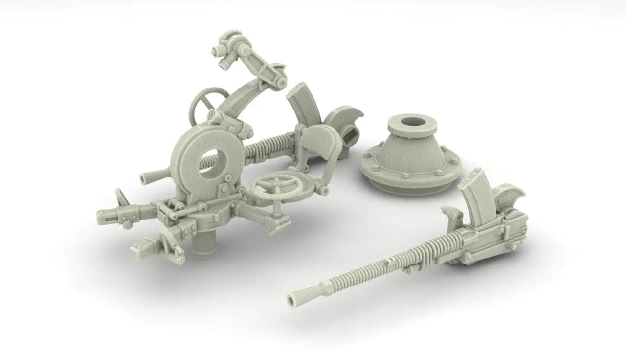 1/6 Belgium Twin AA Gun Hotchkiss 13.2mm Set - distefan 3d print