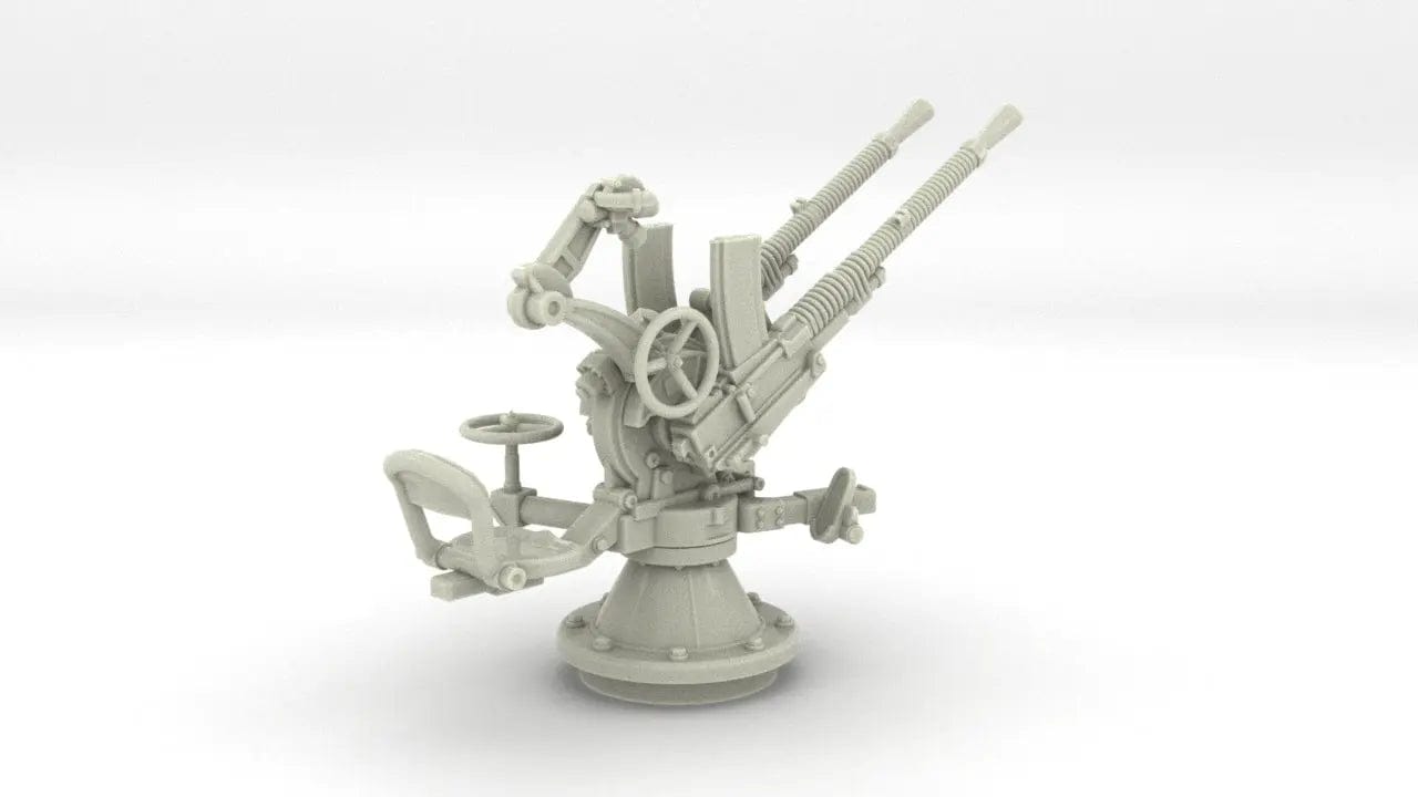 1/6 Belgium Twin AA Gun Hotchkiss 13.2mm Set - distefan 3d print