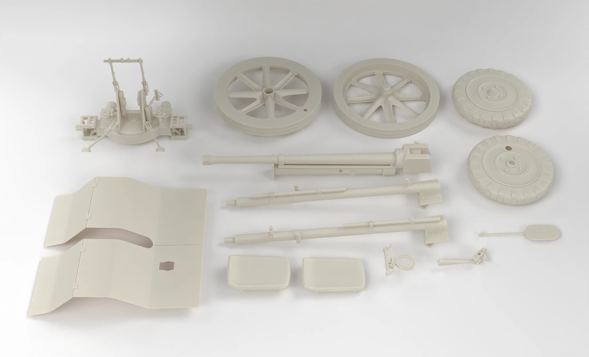 1/6 Bofors 37 mm Anti-Tank Gun Kit 3dspro