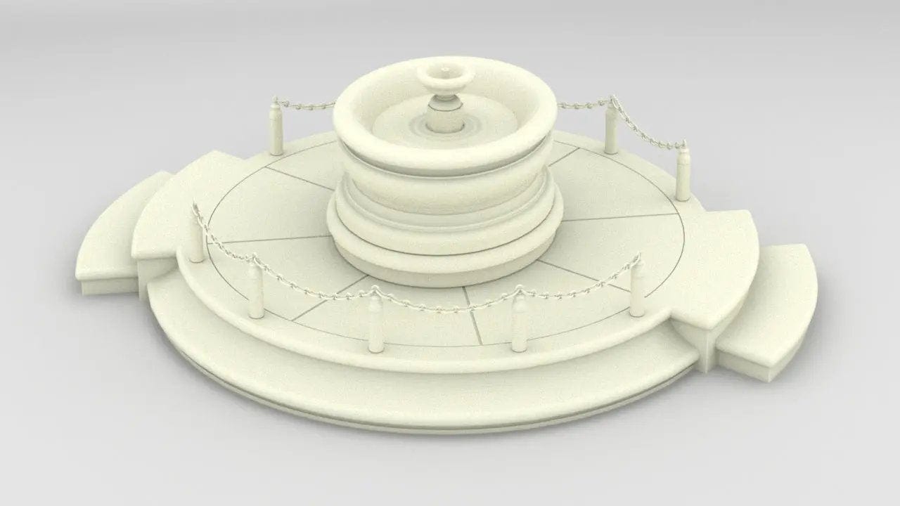 1/6 Czechoslovak Fountain, chateau Zákupy Kit - distefan 3d print