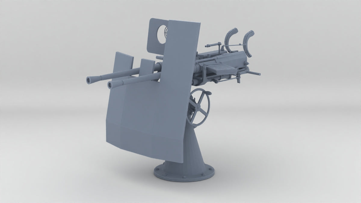 1/6 DKM Double 20mm C/30 Flak w/ Shield Kit - distefan 3d print