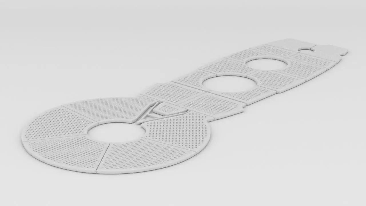 1/6 DKM U-Boot VII/C Conning Tower Deck Panel Set - distefan 3d print