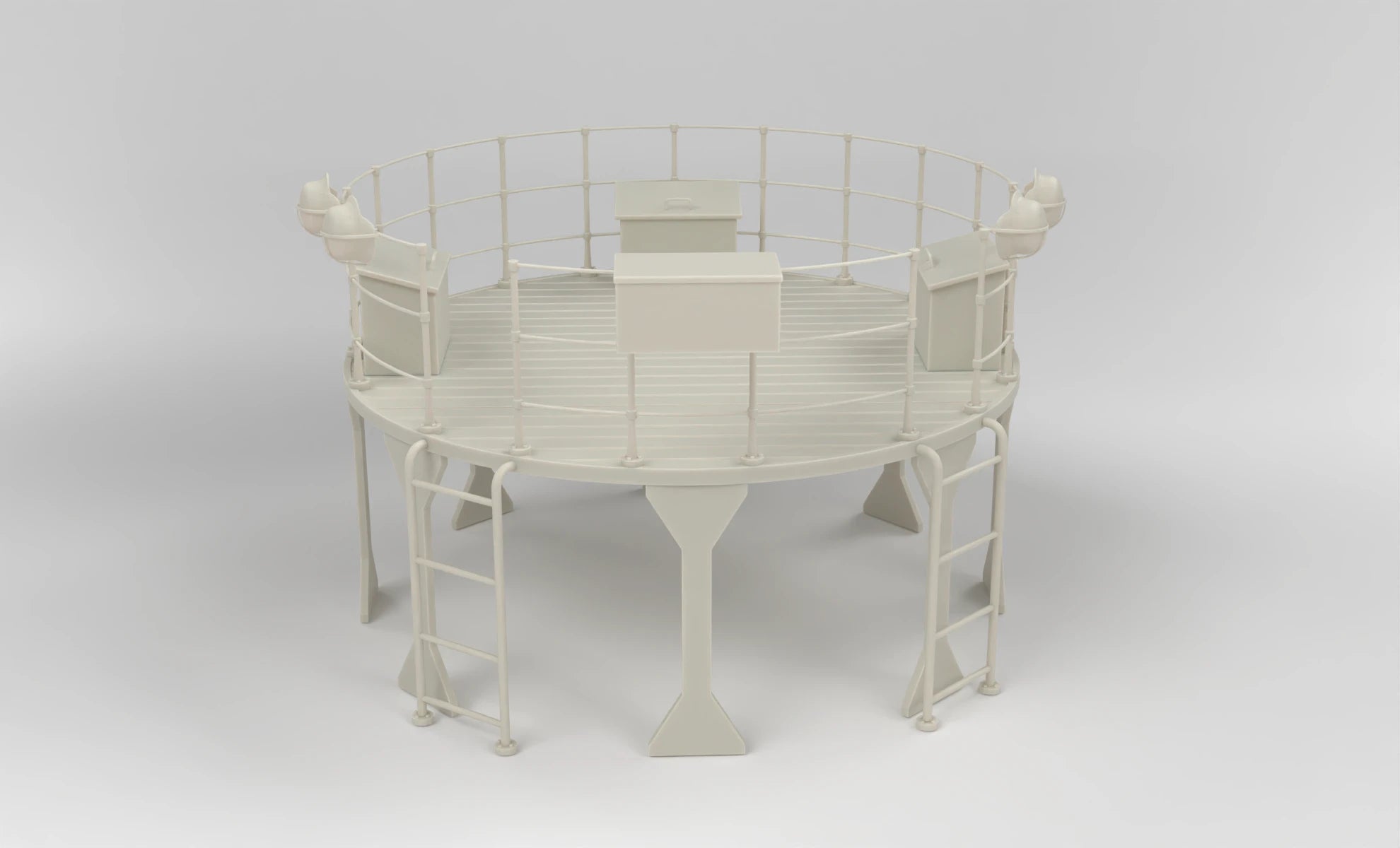 1/6 Flak Tower Gun Platform Set - distefan 3d print