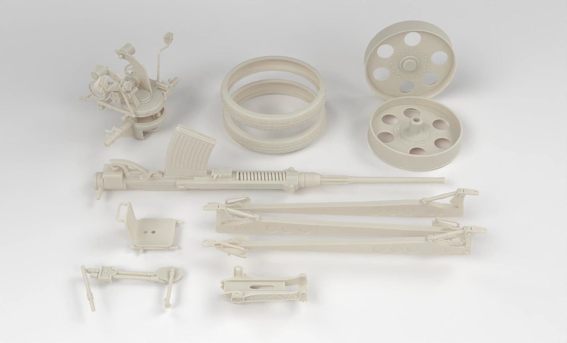 1/6 German 20mm Oerlikon Flak-28 Mount Kit 3dspro