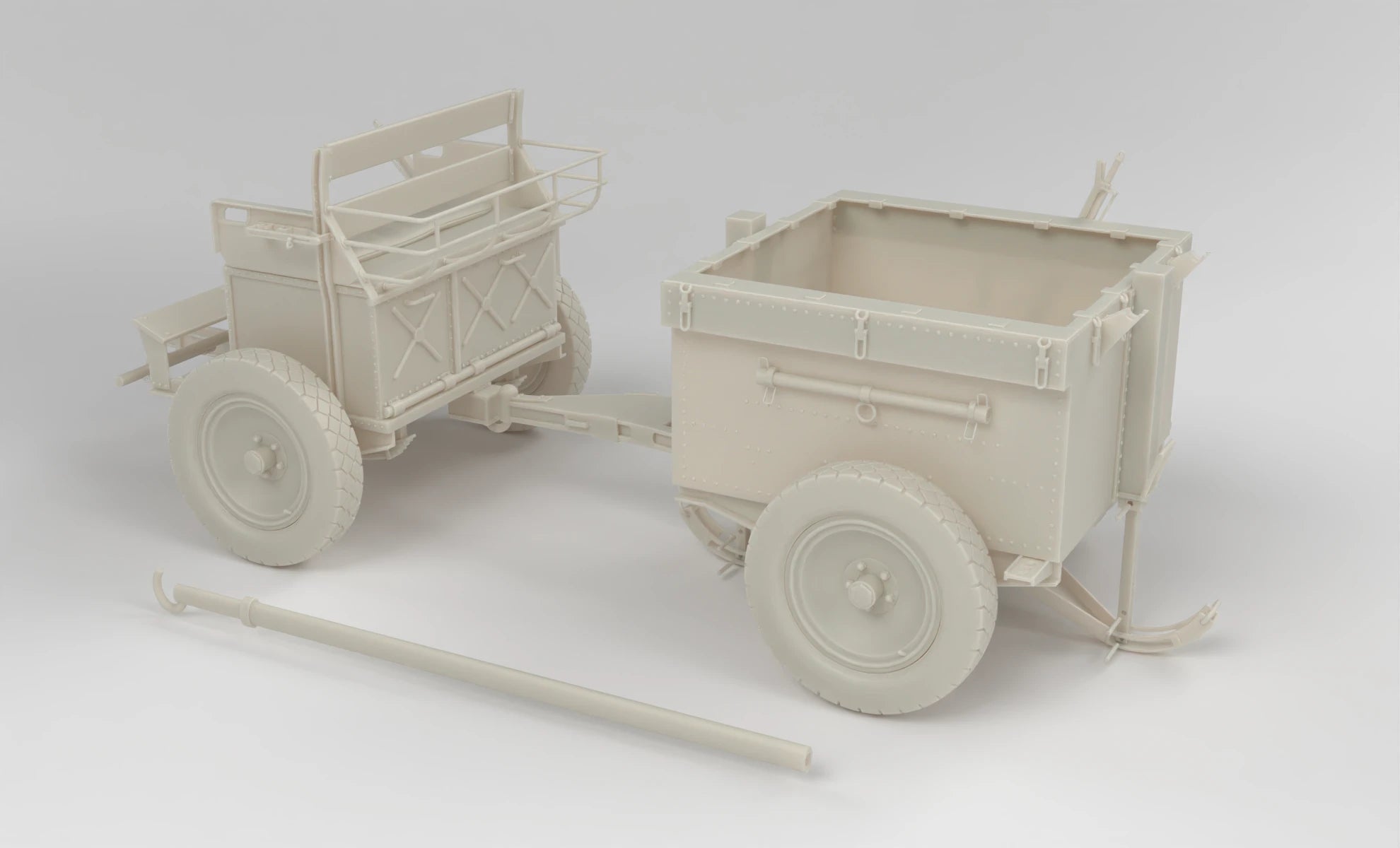 1/6 German If.5 MG-Wagen 36 Anti-Aircraft Wagon Set 3dspro