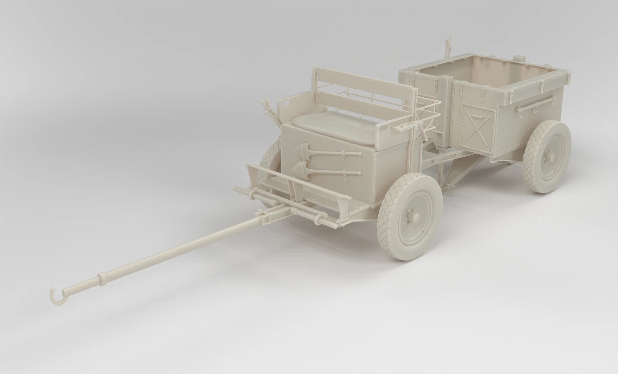 1/6 German If.5 MG-Wagen 36 Anti-Aircraft Wagon Set 3dspro