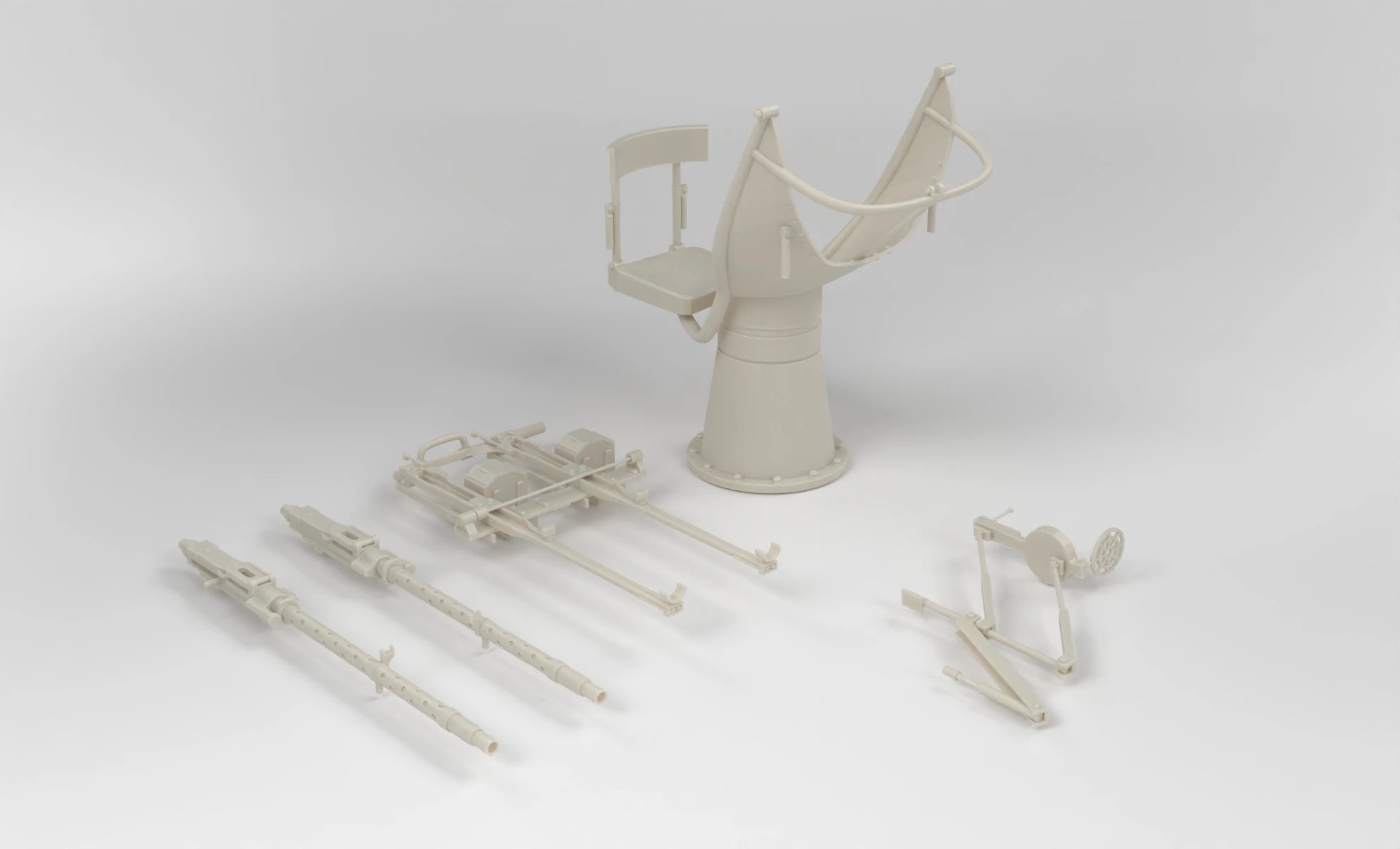 1/6 German MG34 Zwillingsockel36 Set 3dspro