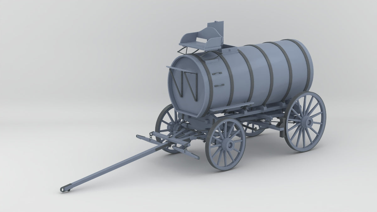 1/6 Horse-Drawn Water Wagon Set - distefan 3d print