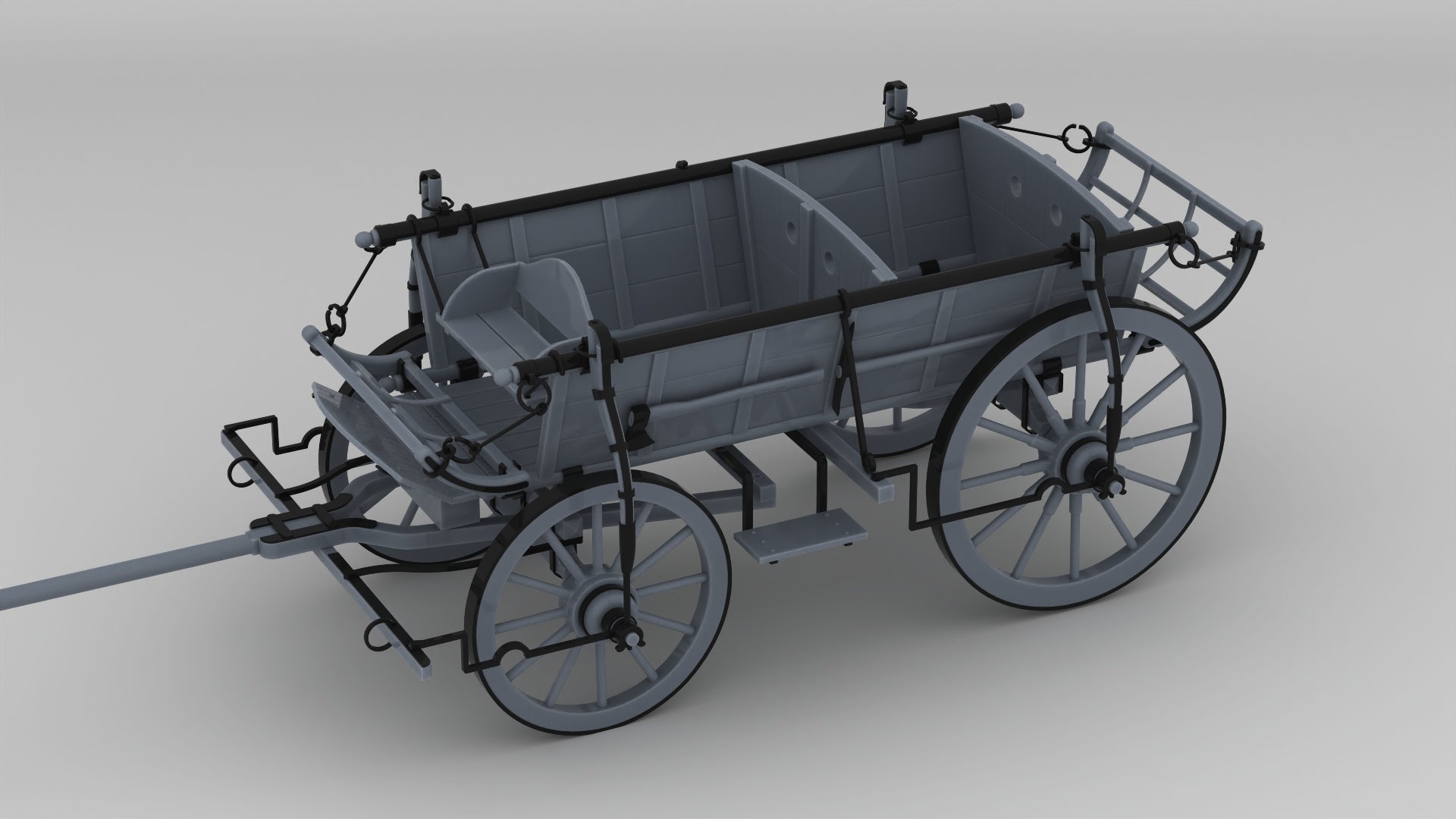 1/6 Russian Wooden Wagon (Telega) Cart Set Protosoon