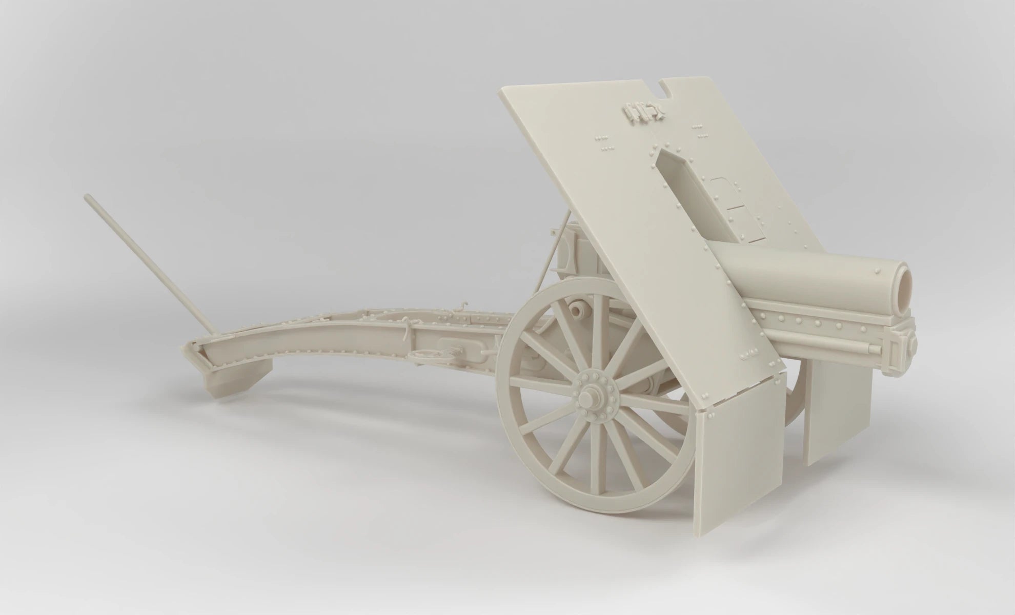 1/6 Polish Skoda 75 mm Model 1928 (75 mm M.28) Kit 3dspro