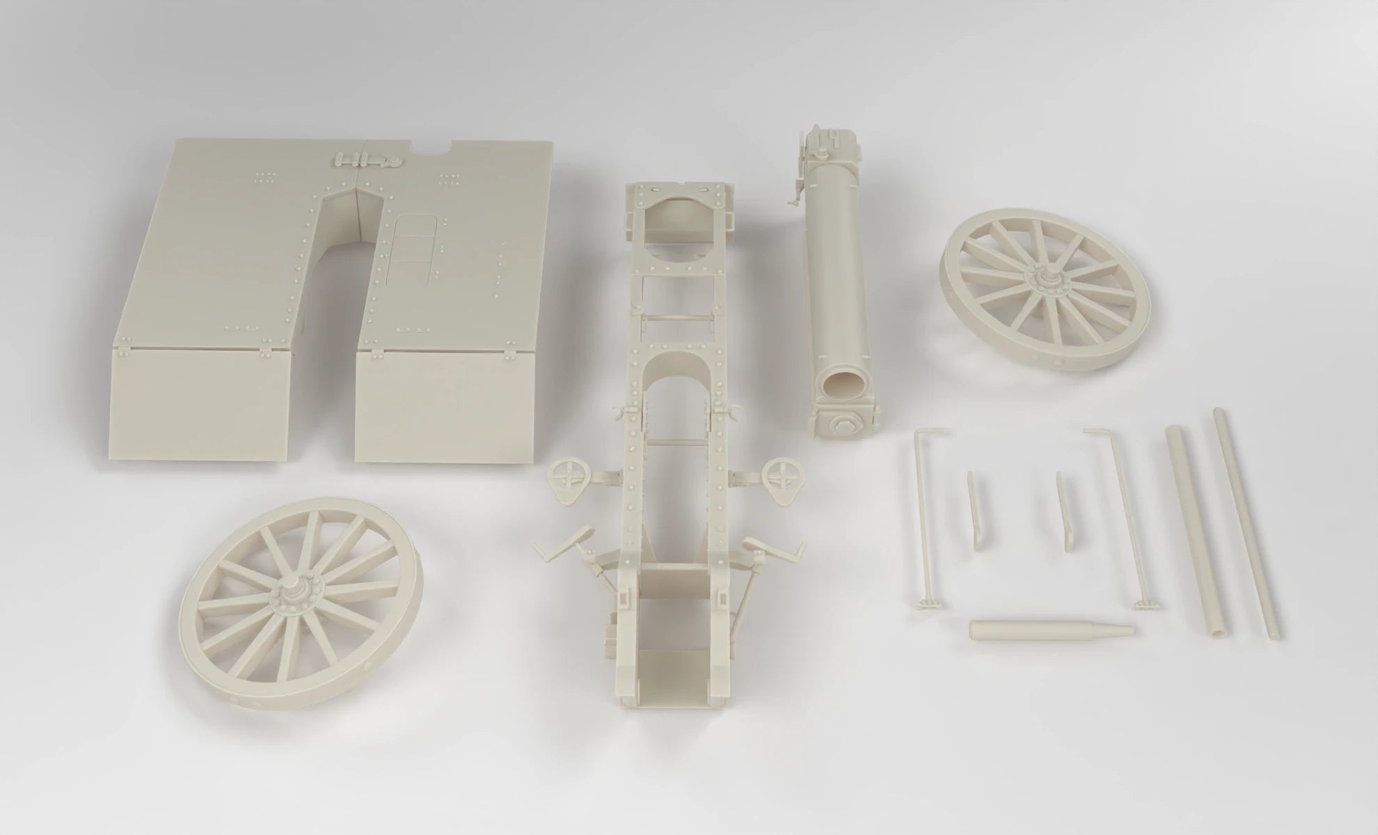 1/6 Polish Skoda 75 mm Model 1928 (75 mm M.28) Kit 3dspro