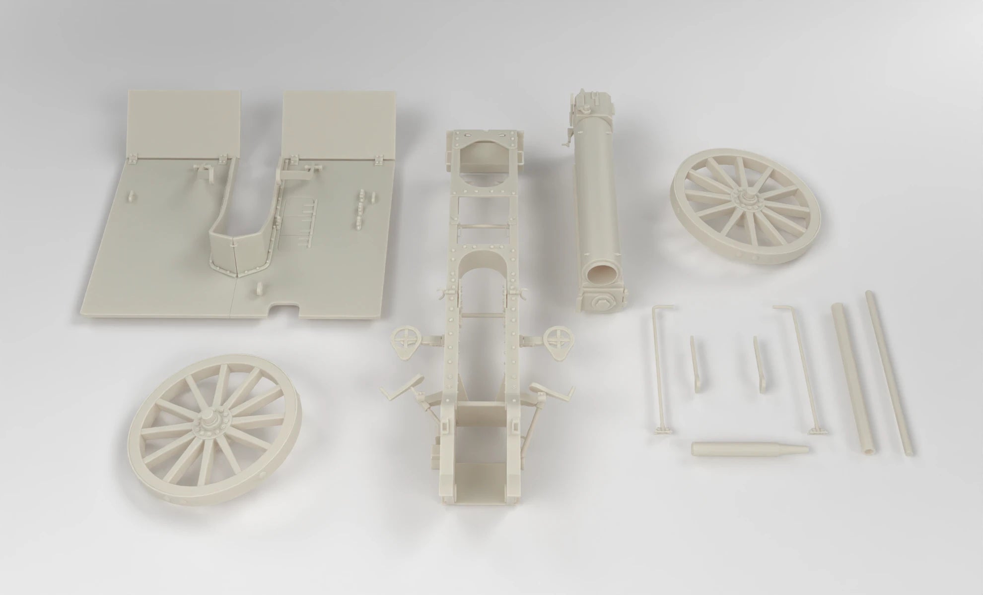1/6 Polish Skoda 75 mm Model 1928 (75 mm M.28) Kit 3dspro