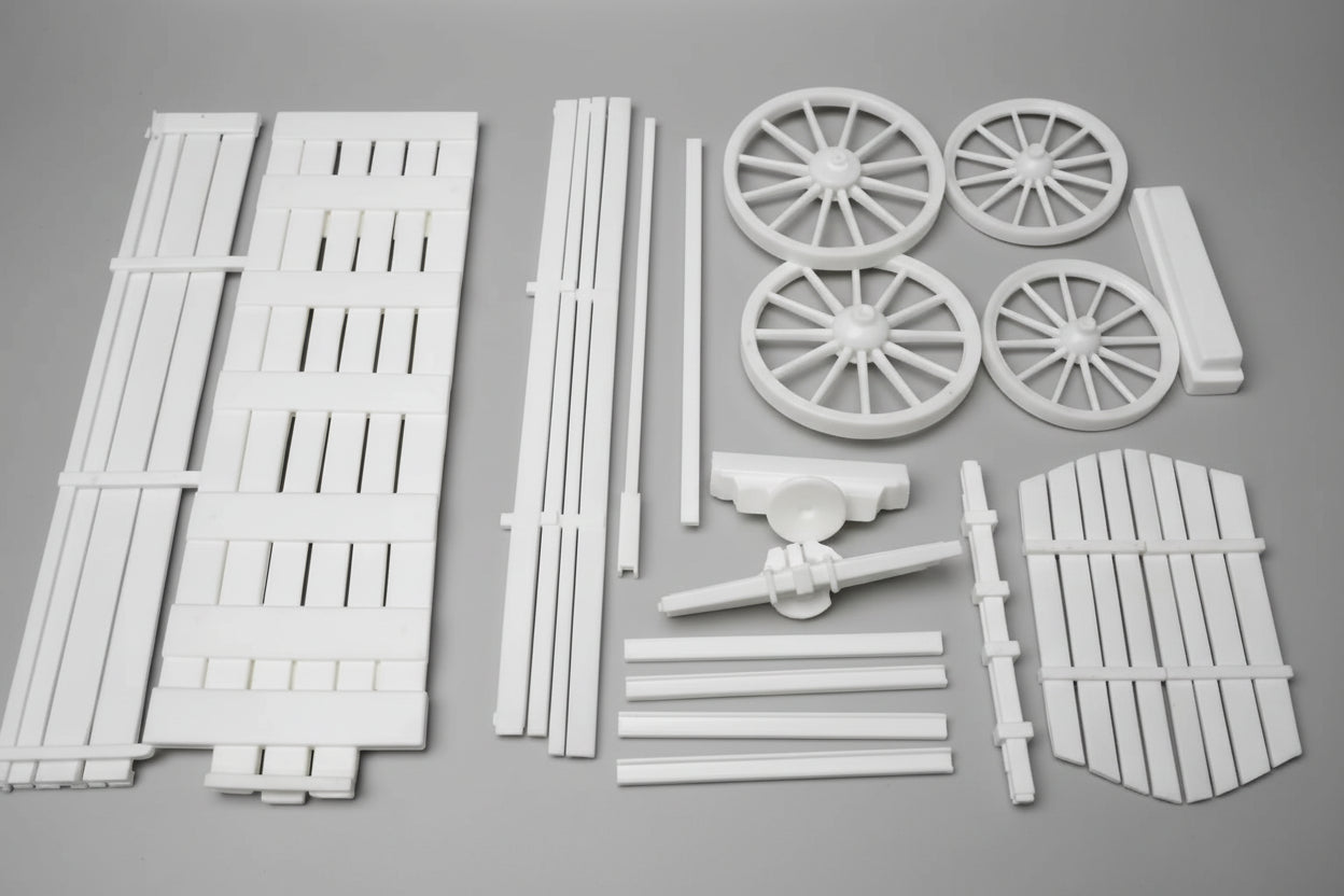 1/6 Russian Wooden Wagon (Telega) Cart Set 3dspro