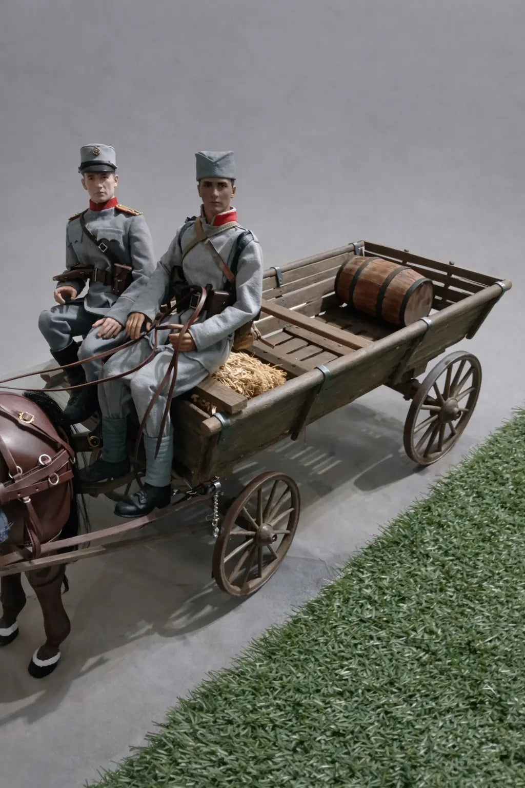 1/6 Russian Wooden Wagon (Telega) Cart Set 3dspro
