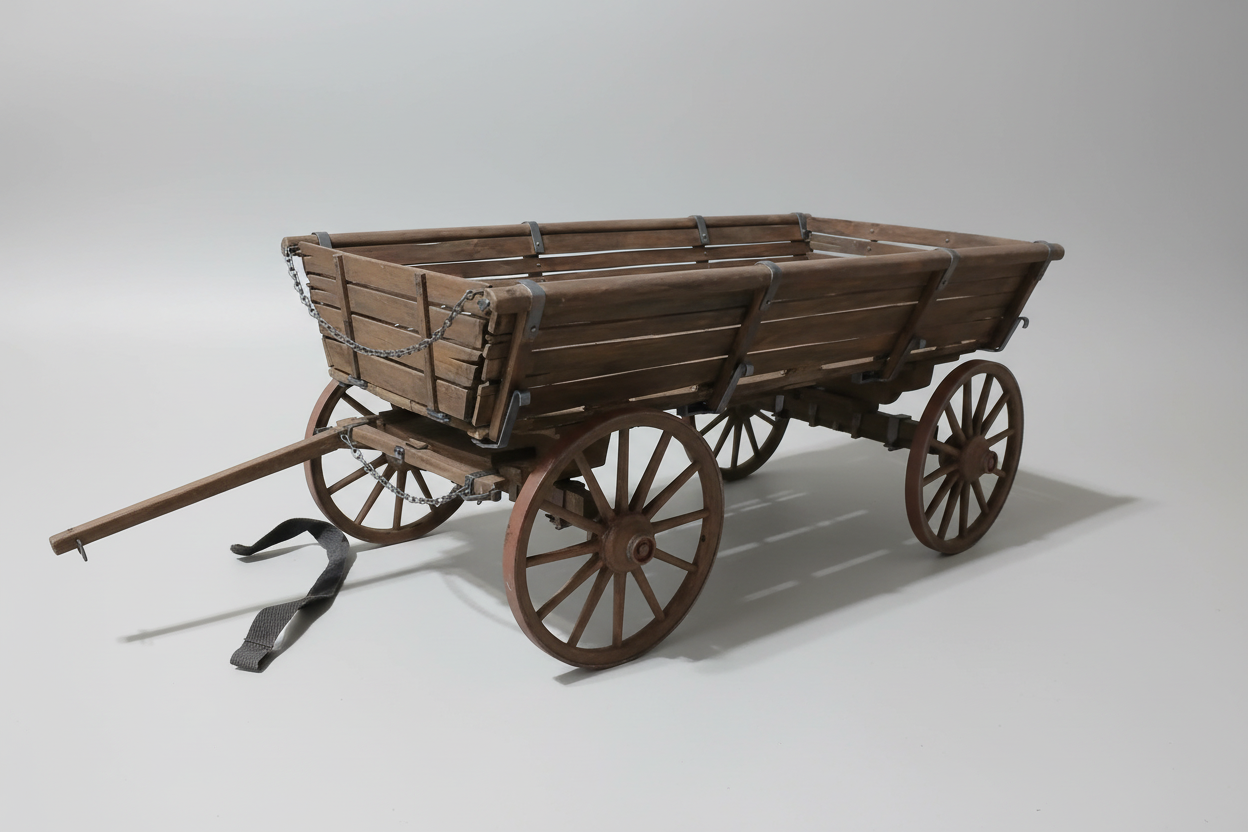 1/6 Russian Wooden Wagon (Telega) Cart Set 3dspro