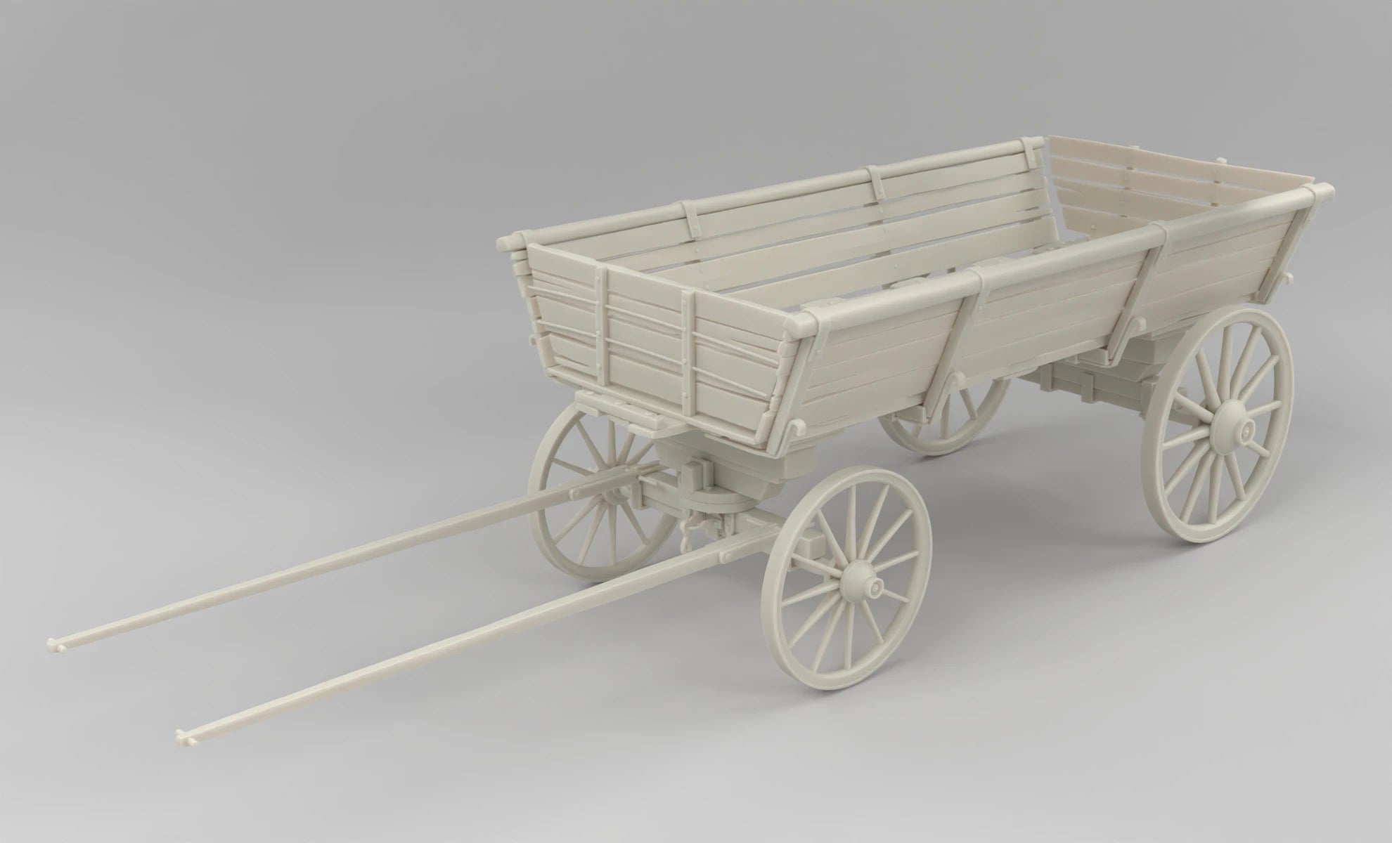 1/6 Russian Wooden Wagon (Telega) Cart Set 3dspro