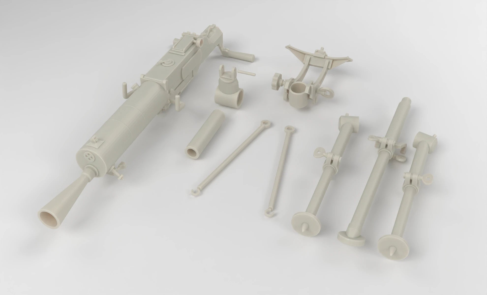 1/6 Schwarzlose MG 07/12 (No Shield) Heavy Machine Gun Set 3dspro