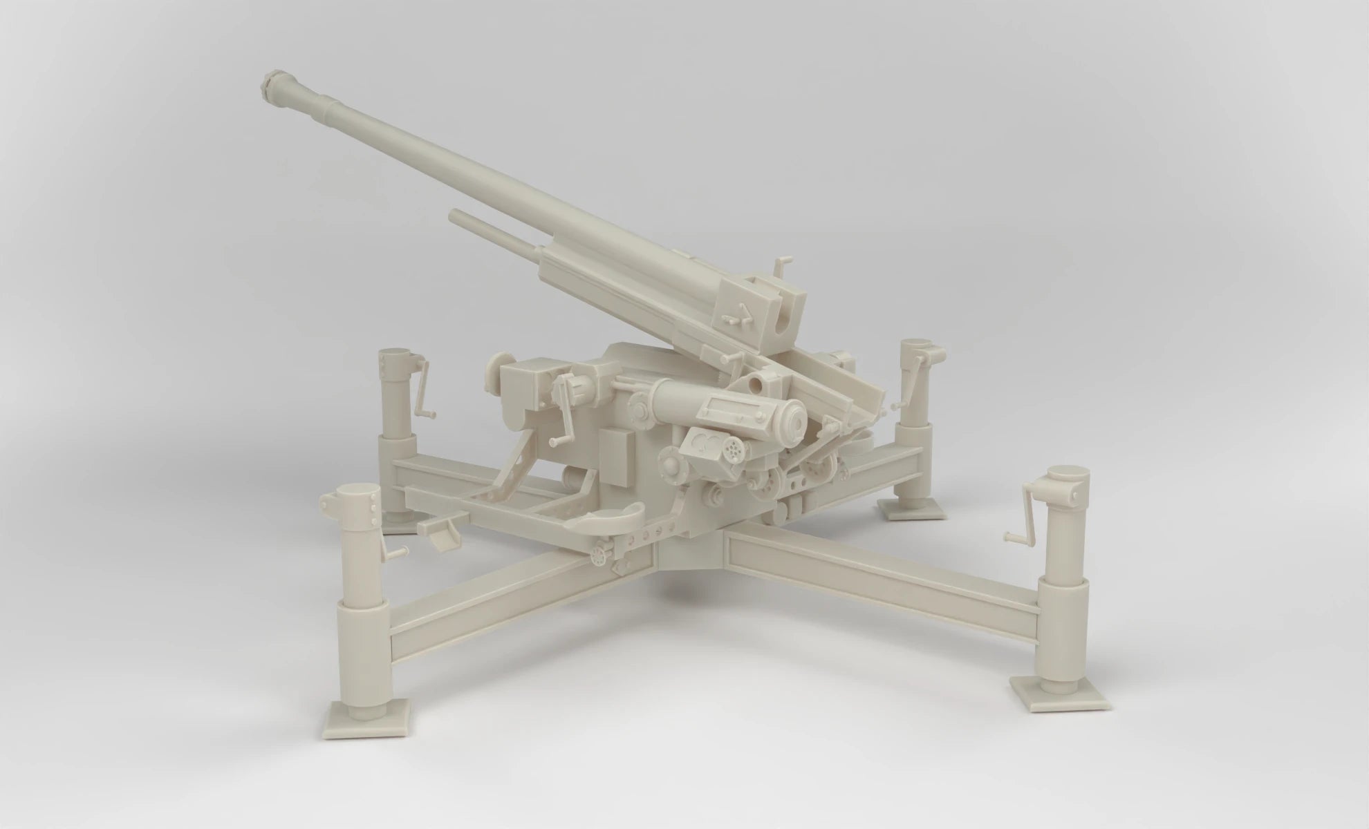 1/6 Skoda 75mm Model 1937 AA Cannon Kit 3dspro