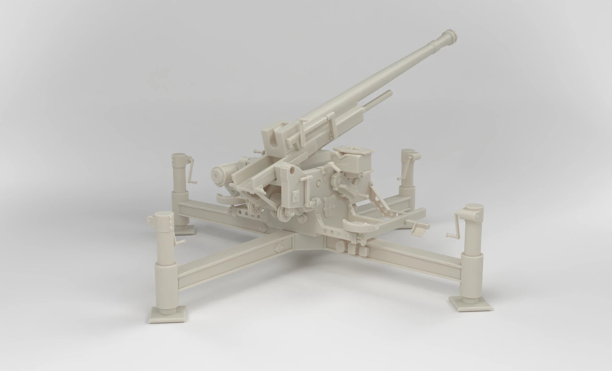1/6 Skoda 75mm Model 1937 AA Cannon Kit 3dspro