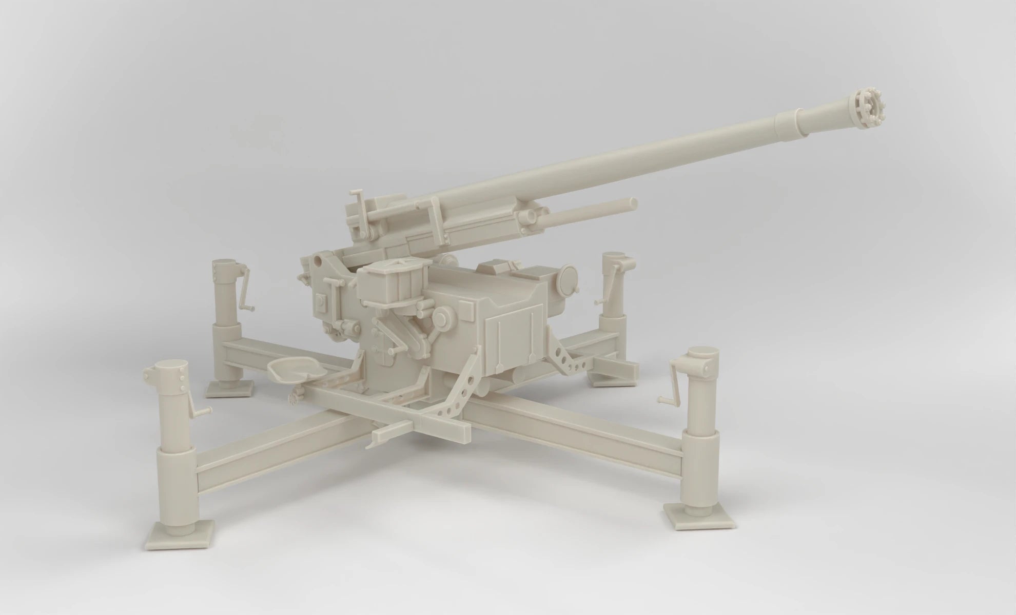 1/6 Skoda 75mm Model 1937 AA Cannon Kit 3dspro