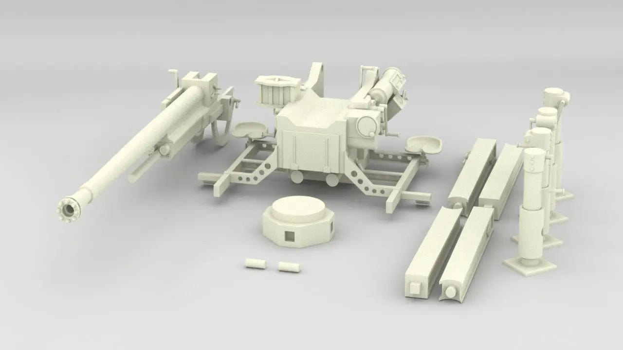 1/6 Skoda 75mm Model 1937 AA Cannon Kit - distefan 3d print