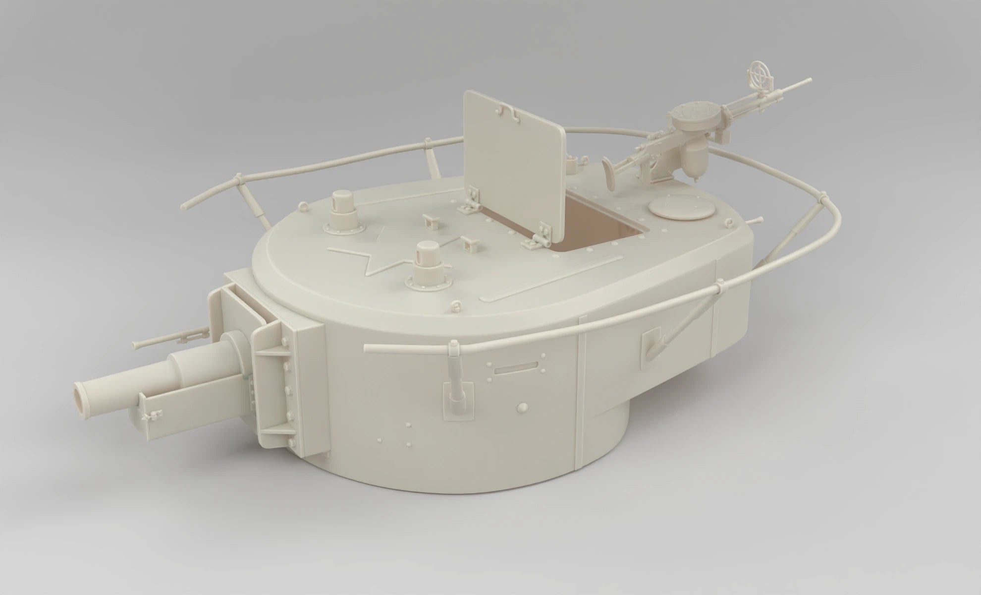 1/6 Soviet BT-7A Turret Guns Set (4pcs) - 3dspro