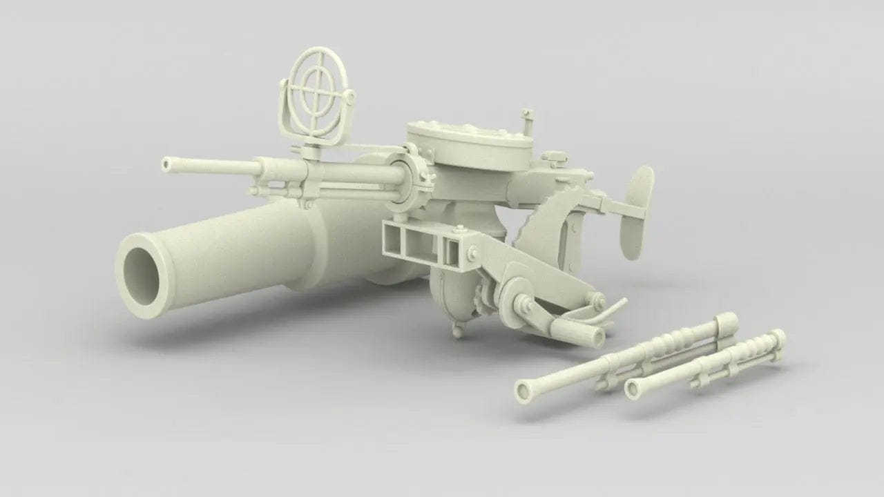 1/6 Soviet BT-7A Turret Guns Set (4pcs) - distefan 3d print