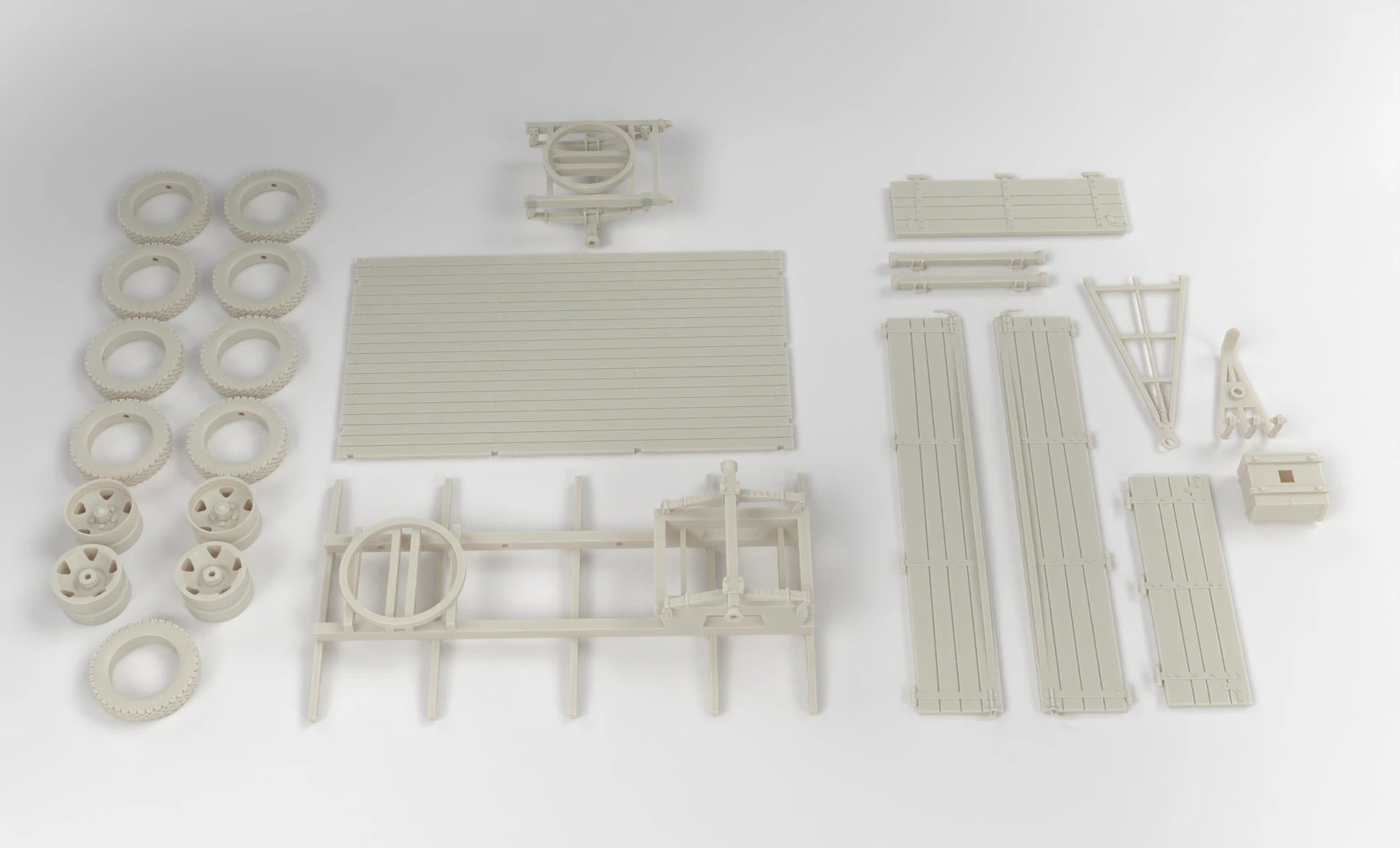 1/6 Soviet WWII 2-AP-2 Trailer Set 3dspro