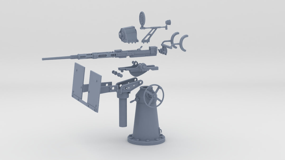 1/6 USN 20mm Single Oerlikon Mk4 w/ Shield KIt - Distefan 3D Print