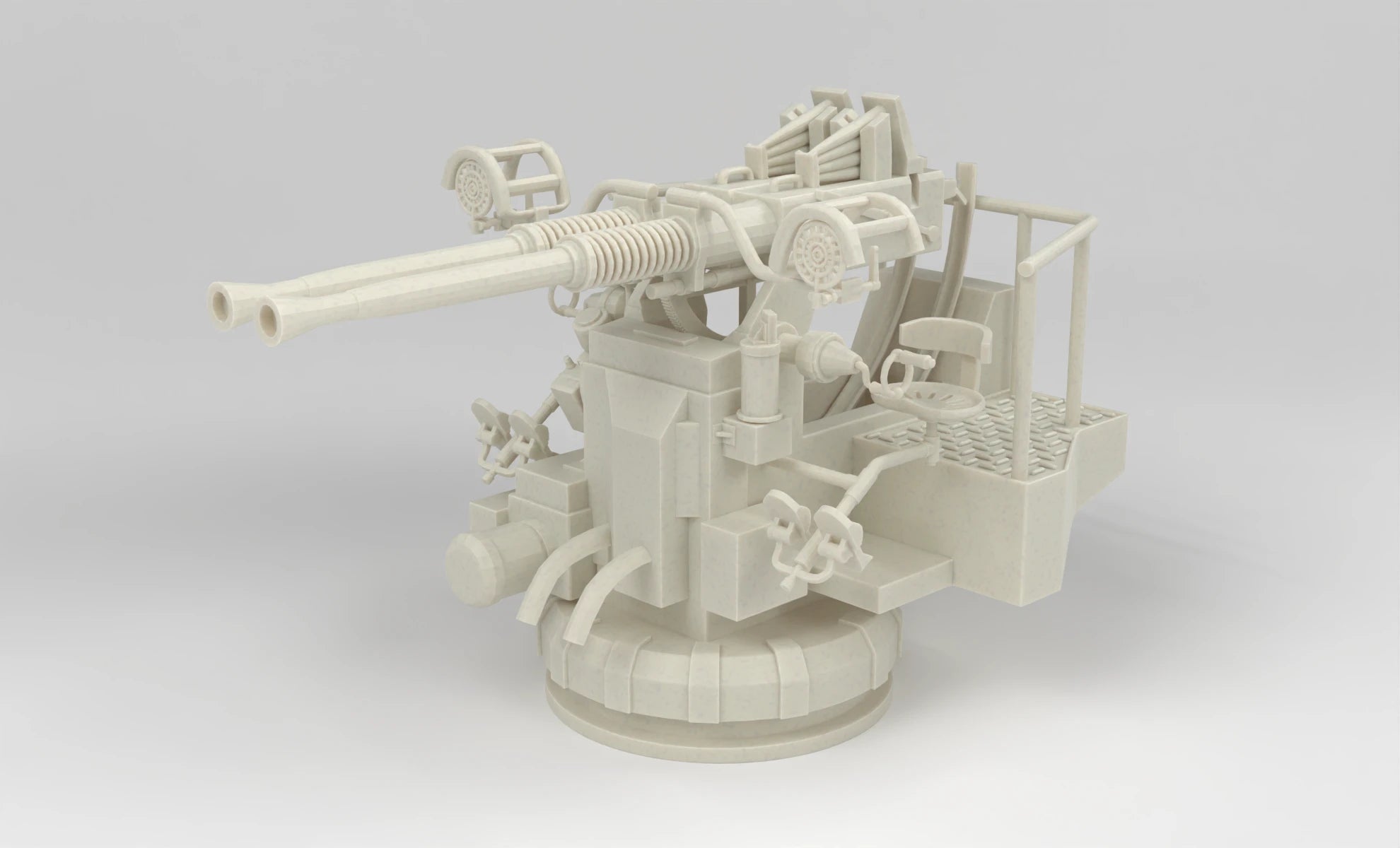 1/6 USN Twin 40mm Bofors Mount Kit 3dspro